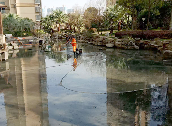 潼南景观池淤泥清理